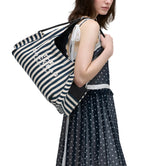 Marc Jacobs The Stripe Canvas Belted Sack Handbag