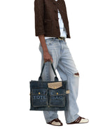 Marc Jacobs The Denim Suede Large Cargo Tote Handbag