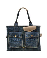 Marc Jacobs The Denim Suede Large Cargo Tote Handbag