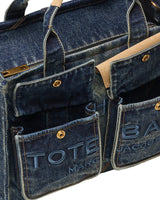 Marc Jacobs The Denim Suede Medium Cargo Tote Handbag