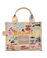 Marc Jacobs The Punk Scribble Canvas Small Tote Handbag