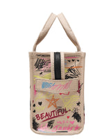 Marc Jacobs The Punk Scribble Canvas Small Tote Handbag