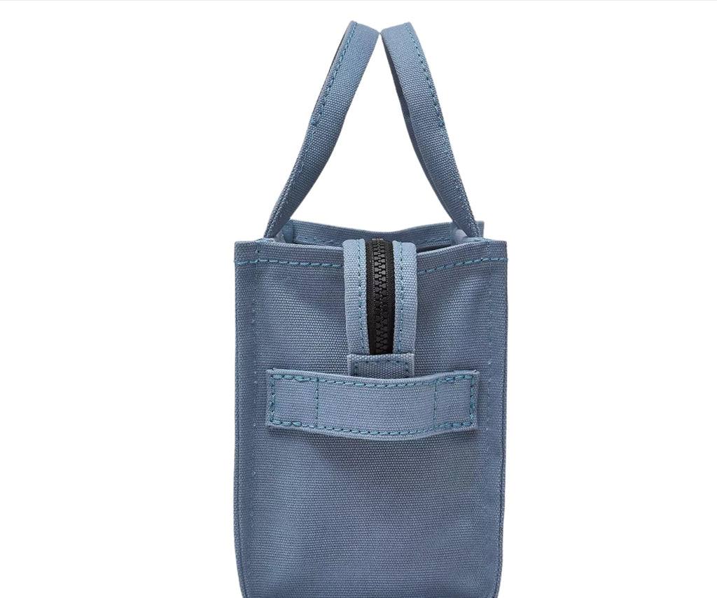 【関税込み】The Small Tote - Marc Jacobs - Cotton - Blue Marc Jacobs The Small Tote - Cotton - Blue Tote Bag | THE LIST