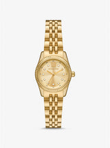 Michael Kors Petite Lexington Pavé Gold-Tone Watch