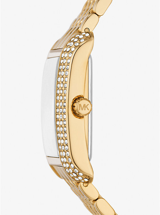 Michael Kors Petite Emery Pavé Gold-Tone Watch