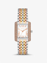 Michael Kors Petite Emery Pavé Tri-Tone Watch