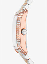 Michael Kors Petite Emery Pavé Tri-Tone Watch