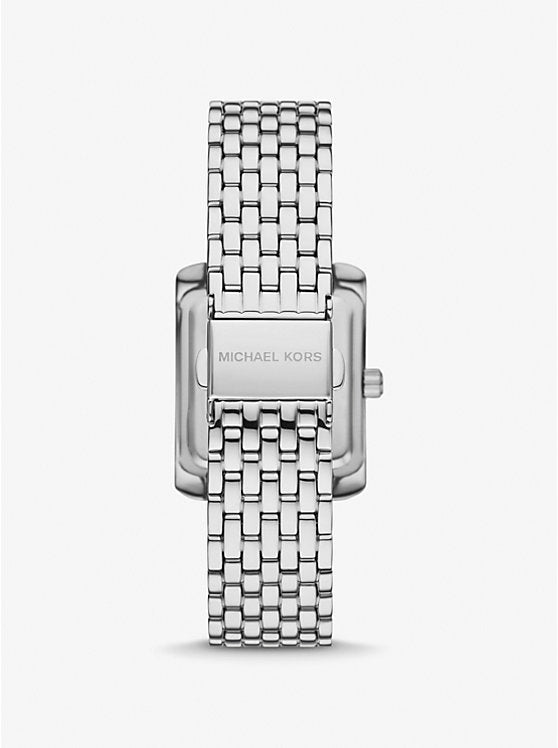 Michael Kors Womens Petite Emery Pavé Silver-Tone Watch