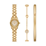 Michael Kors Lexington Three-Hand Gold-Tone Stainless Steel Watch Gift Set