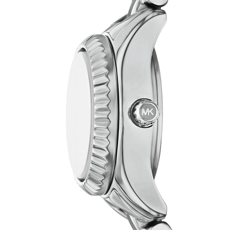 Michael Kors Lexington Three-Hand Silver-Tone Stainless Steel Watch Gift Set