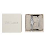 Michael Kors Lexington Three-Hand Silver-Tone Stainless Steel Watch Gift Set