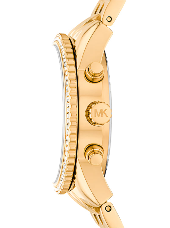 Michael Kors Mini Ritz Pavé Gold-Tone Watch