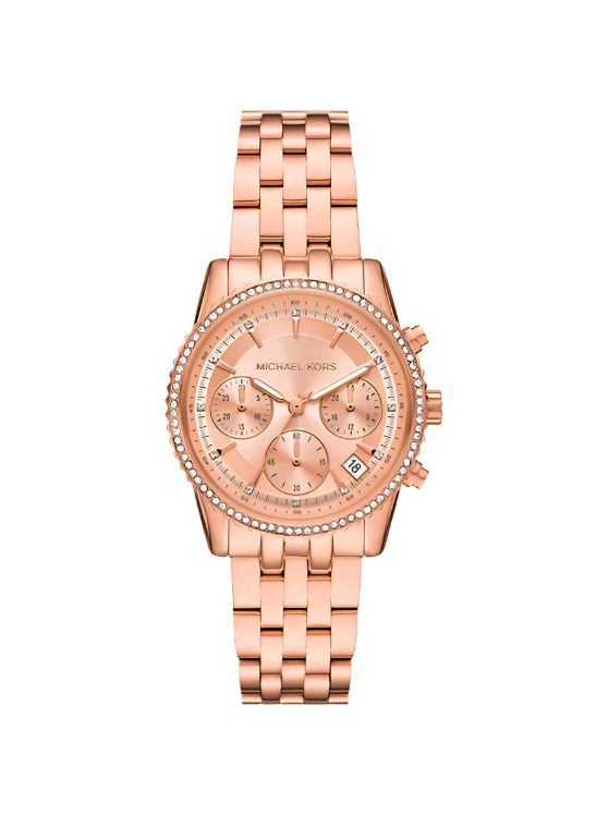 Michael Kors Mini Bryant Pavé Rose Gold-Tone Watch