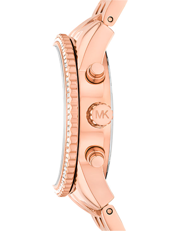 Michael Kors Mini Ritz Pavé Rose Gold-Tone Watch