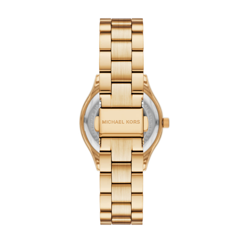 Michael Kors Slim Runway Three-Hand Gold-Tone Stainless Steel Watch Gift Set