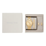 Michael Kors Slim Runway Three-Hand Gold-Tone Stainless Steel Watch Gift Set