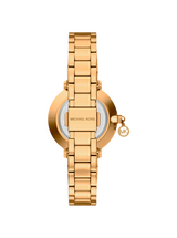 Michael Kors Womens Mini Pyper Pave Gold-Tone Watch