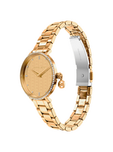 Michael Kors Womens Mini Pyper Pave Gold-Tone Watch