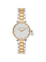 Michael Kors Womens Mini Pyper Pave Two-Tone Watch