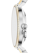 Michael Kors Womens Mini Pyper Pave Two-Tone Watch