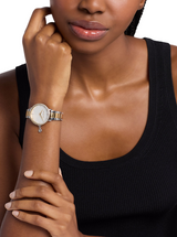 Michael Kors Womens Mini Pyper Pave Two-Tone Watch