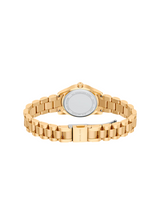 Michael Kors Womens Petite Lexington Pave Gold-Tone Watch