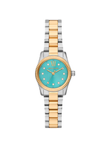 Michael Kors Womens Petite Lexington Pave Two-Tone Watch