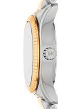 Michael Kors Womens Petite Lexington Pave Two-Tone Watch