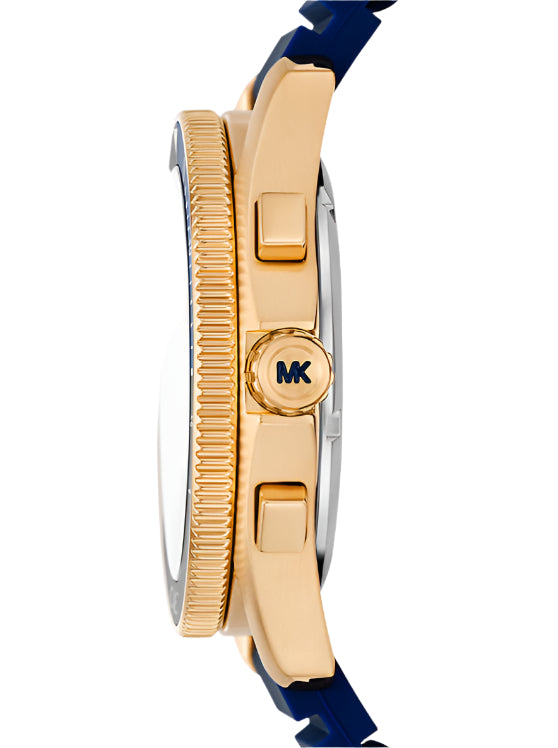 Michael Kors Oversized Maritime Gold-Tone and Silicone Watch