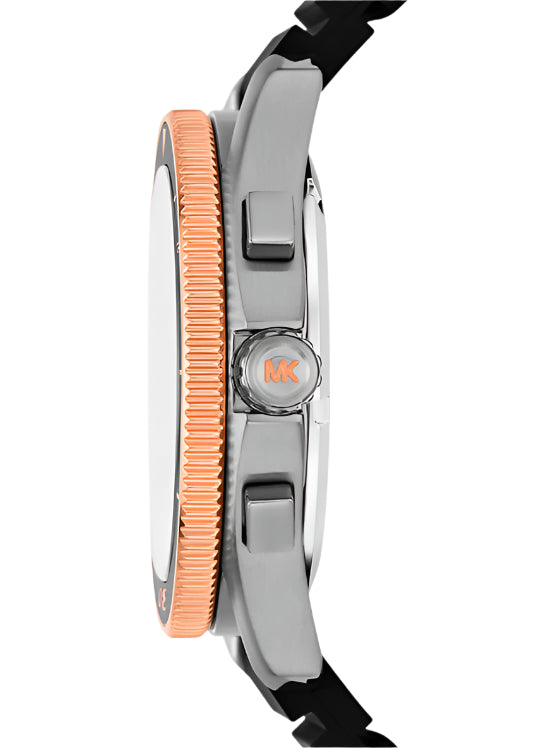 Michael Kors Oversized Maritime Gunmetal and Silicone Watch