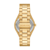 Michael Kors Mens Lennox Three-Hand Gold-Tone Stainless Steel Watch