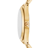 Michael Kors Mens Lennox Three-Hand Gold-Tone Stainless Steel Watch
