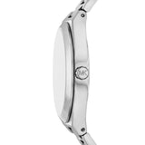 Michael Kors Mens Lennox Three-Hand Silver-Tone Stainless Steel Watch