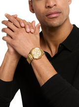Michael Kors Mens Oversized Prescott Gold-Tone Watch