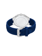 Michael Kors Mens Oversized Billie Silver-Tone and Silicone Watch