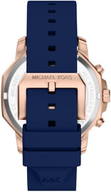 Michael Kors Mens Prescott Gold-Tone and Silicone Watch