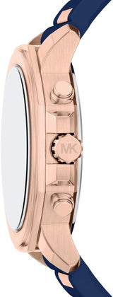 Michael Kors Mens Prescott Gold-Tone and Silicone Watch