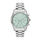 Michael Kors Mens Lexington Silver-Tone Watch