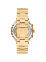 Michael Kors Mens Oversized Billie Gold-Tone Watch and Bracelet Gift Set