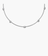 Michael Kors Brilliance Pavé Mixed Cut Collar Necklace - Silver-Plated