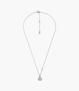 Michael Kors Heart Charm Pendant Necklace - Silver-Plated