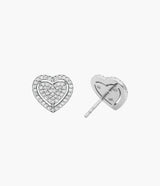 Michael Kors Heart Stud Earrings - Silver-Plated