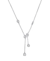 Michael Kors Silver-Plated Bezel Necklace