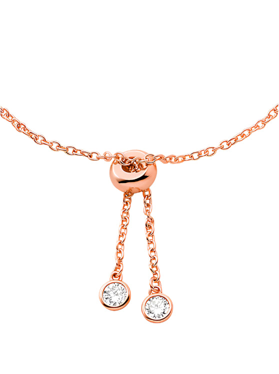 Michael Kors Rose Gold-Plated Bezel Slider Bracelet