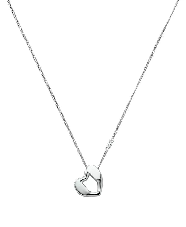 Michael Kors Silver Heart Pendant Necklace