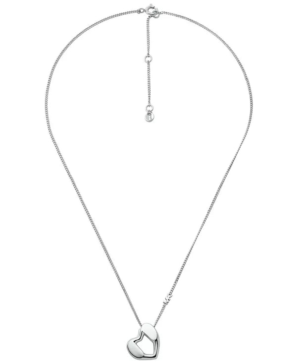 Michael Kors Silver Heart Pendant Necklace