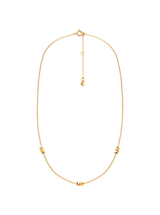 Michael Kors Gold-Plated Mini Mk Necklace