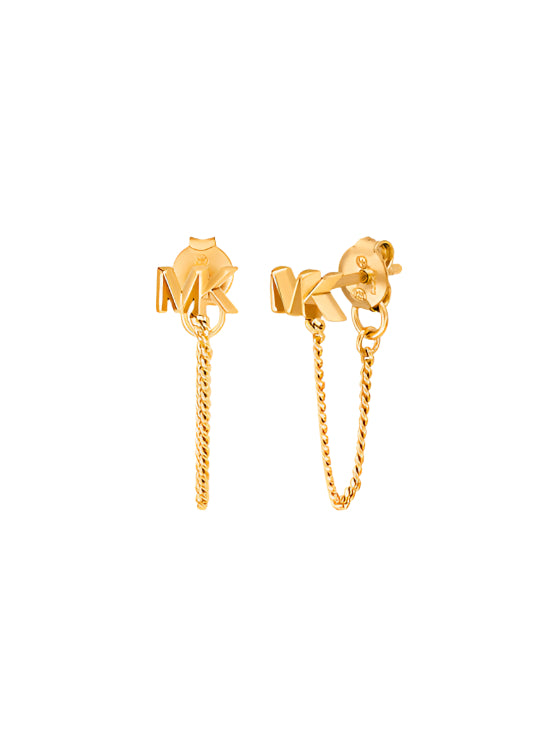 Michael Kors Gold-Plated Mini Mk Chain Earrings