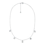 Michael Kors Silver-Plated Multi Stone Necklace