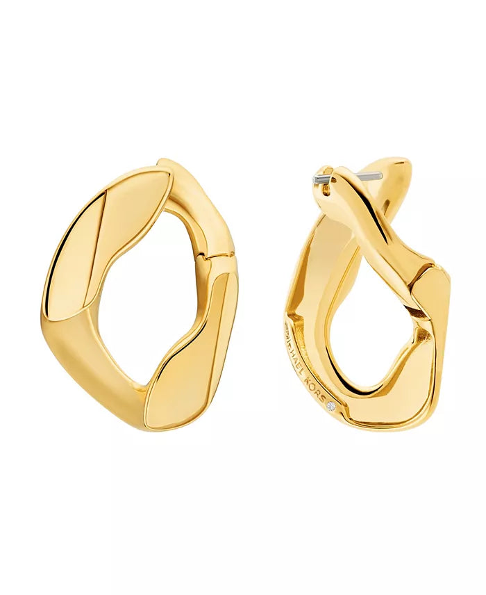 Michael Kors Gold Plated Link Earrings